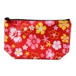 Printed Cosmetic or Makeup Bags with Zipper Closures - Flower Design