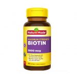 Nature Made Maximum Strength Biotin 5000 mcg Softgels, 60 Count for supporting Healthy Hair, Skin and Nails 1