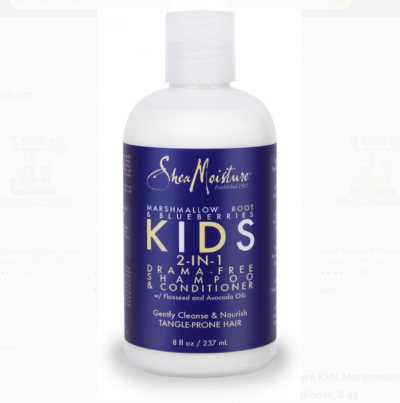 SheaMoisture Marshmallow Root & Blueberries Kids 2-in-1 Drama-Free Shampoo & Conditioner 8oz 1