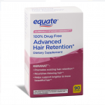 Equate Advanced Hair Retention Dietary Supplement, 90 Softgels