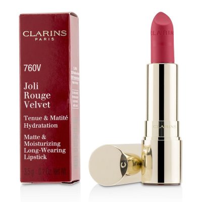 Joli Rouge Velvet (Matte & Moisturizing Long Wearing Lipstick) - # 760V Pink Cranberry  --3.5g/0.1oz - Clarins by Clarins