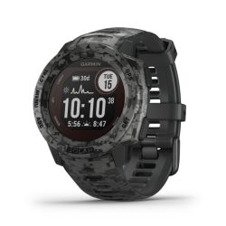 Garmin 010-02293-15 Instinct Solar Camo Edition GPS Smartwatch (Graphite Camo)