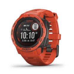 Garmin 010-02293-21 Instinct Solar GPS Smartwatch (Flame Red)