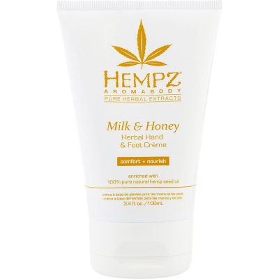 AROMABODY MILK & HONEY HERBAL HAND & FOOT CREME 3.4 OZ - HEMPZ by Hempz