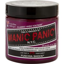 HIGH VOLTAGE SEMI-PERMANENT HAIR COLOR CREAM - # FUSCHIA SHOCK 4 OZ - MANIC PANIC by Manic Panic