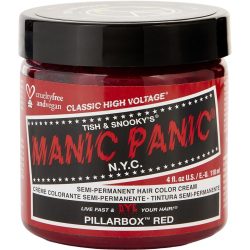 HIGH VOLTAGE SEMI-PERMANENT HAIR COLOR CREAM - # PILLARBOX RED 4 OZ - MANIC PANIC by Manic Panic
