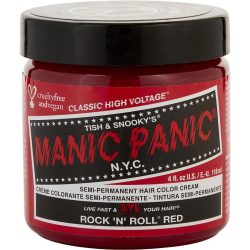 HIGH VOLTAGE SEMI-PERMANENT HAIR COLOR CREAM - # ROCK 'N' ROLL RED 4 OZ - MANIC PANIC by Manic Panic