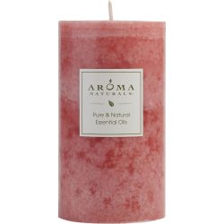 ONE 2.75 X 5 inch PILLAR AROMATHERAPY CANDLE.  COMBINES THE ESSENTIAL OILS OF YLANG YLANG & JASMINE TO CREATE PASSION AND ROMANCE.  BURNS APPROX. 70 HRS. - ROMANCE AROMATHERAPY by Romance Aromatherapy