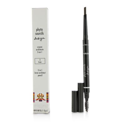 Phyto Sourcils Design 3 In 1 Brow Architect Pencil - # 3 Brun  --2x0.2g/0.007oz - Sisley by Sisley