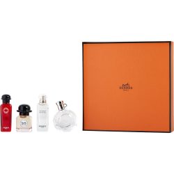 4 Piece Mini Variety With Un Jardin Sur Le Nil Edt 0.25 Oz & Eau Des Merveilles Edt 0.25 Oz & Twilly D'Hermes Eau De Parfum 0.25 Oz & Eau De Rhubarbe Ecarlate Eau De Cologne 0.25 Oz - Hermes Variety By Hermes