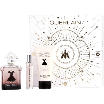 Eau De Parfum Spray 1.6 Oz & Velvet Body Milk 2.5 Oz & Eau De Parfum Spray 0.33 Oz - La Petite Robe Noire By Guerlain