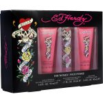 Eau De Parfum Spray 1.7 Oz & Body Lotion 3 Oz & Shower Gel 3 Oz - Ed Hardy By Christian Audigier