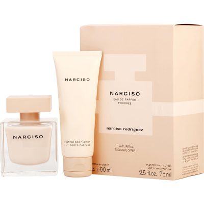 Eau De Parfum Spray 3 Oz & Body Lotion 2.5 Oz - Narciso Rodriguez Narciso Poudree By Narciso Rodriguez