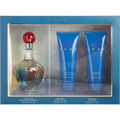 Eau De Parfum Spray 3.4 Oz & Body Lotion 2.5 Oz & Shower Gel 2.5 Oz - Live Luxe By Jennifer Lopez