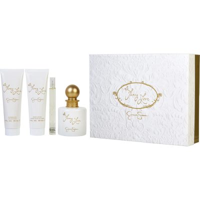 Eau De Parfum Spray 3.4 Oz & Body Lotion 3 Oz & Shower Gel 3 Oz & Eau De Parfum Spray Mini 0.34 Oz - Fancy Love By Jessica Simpson