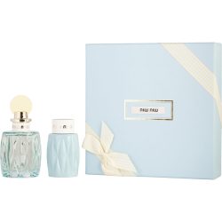 Eau De Parfum Spray 3.4 Oz & Body Lotion 3.4 Oz - Miu Miu L'Eau Bleue By Miu Miu