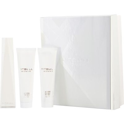 Eau De Parfum Spray 3.4 Oz & Body Lotion 3.4 Oz & Shower Gel 3.4 Oz - Pitbull Woman By Pitbull