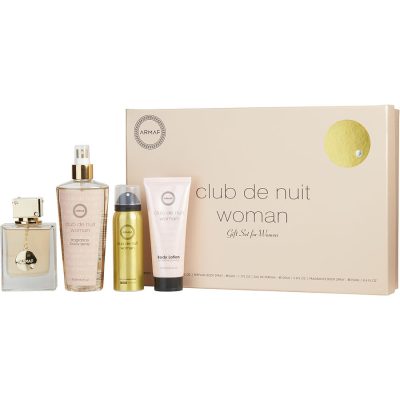 Eau De Parfum Spray 3.6 Oz & Body Spray 1.7 Oz & Body Lotion 3.4 Oz & Fragrance Body Spray 8.4 Oz - Armaf Club De Nuit By Armaf