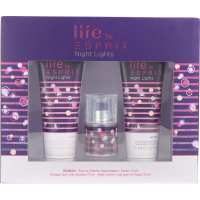 Edt Spray 0.5 Oz & Body Lotion 2.5 Oz & Shower Gel 2.5 Oz - Esprit Night Lights By Esprit International