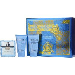 Edt Spray 1.7 Oz & Aftershave Balm 1.7 Oz & Shower Gel 1.7 Oz - Versace Man Eau Fraiche By Gianni Versace