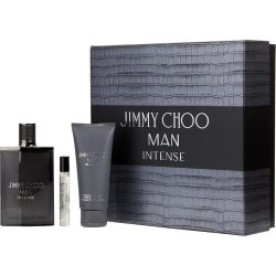 Edt Spray 3.3 Oz & Aftershave Balm 3.3 Oz & Edt Spray 0.25 Oz Mini - Jimmy Choo Intense By Jimmy Choo