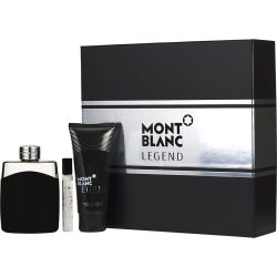 Edt Spray 3.3 Oz & Aftershave Balm 3.3 Oz & Edt Spray 0.25 Oz - Mont Blanc Legend By Mont Blanc