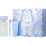 Edt Spray 3.3 Oz & Body Cream 1.7 Oz & Travel Spray 0.33 Oz - D & G Light Blue By Dolce & Gabbana