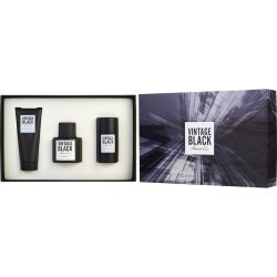Edt Spray 3.4 Oz & Aftershave Balm 3.4 Oz & Deodorant Stick Alcohol Free 2.6 Oz - Vintage Black By Kenneth Cole