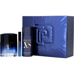 Edt Spray 3.4 Oz & Deodorant Spray 5 Oz & Edt Spray 0.33 Oz Mini - Pure Xs By Paco Rabanne