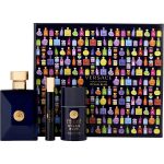 Edt Spray 3.4 Oz & Deodorant Stick 2.5 Oz & Edt Spray 0.33 Oz Mini - Versace Dylan Blue By Gianni Versace