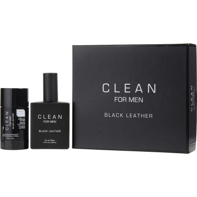 Edt Spray 3.4 Oz & Deodorant Stick 2.6 Oz - Clean Black Leather By Dlish