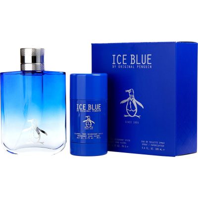 Edt Spray 3.4 Oz & Deodorant Stick Alcohol Free 2.7 Oz - Penguin Ice Blue By Original Penguin