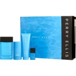 Edt Spray 3.4 Oz & Deodorant Stick Alcohol Free 2.75 Oz & Shower Gel 3 Oz & Edt Spray 0.25 Oz - Perry Ellis Pure Blue By Perry Ellis