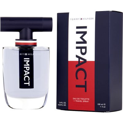 Edt Spray 3.4 Oz & Edt Travel Spray 0.14 Oz Mini - Tommy Hilfiger Impact By Tommy Hilfiger