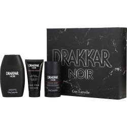 Edt Spray 3.4 Oz & Intense Cooling Deodorant Stick 2.5 Oz & Shower Gel 1.7 Oz - Drakkar Noir By Guy Laroche