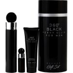 Edt Spray 3.4 Oz & Shower Gel 3 Oz & Edt Spray 0.25 Oz Mini - Perry Ellis 360 Black By Perry Ellis