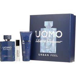 Edt Spray 3.4 Oz & Shower Gel 3.4 Oz & Edt Spray 0.34 Oz Mini - Salvatore Ferragamo Uomo Urban Feel By Salvatore Ferragamo