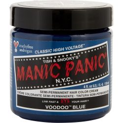 High Voltage Semi-Permanent Hair Color Cream - # Voodoo Blue 4 Oz - Manic Panic By Manic Panic