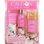 Japanese Cherry Blossom With Body Mist 8 Oz & Body Cream 8 Oz & Body Wash 7 Oz & Shower Pouf - Calgon By Coty
