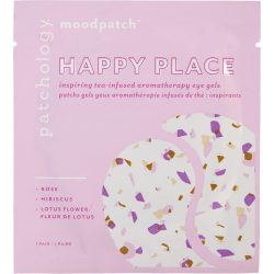 Moodpatch - Happy Place Inspiring Tea-Infused Aromatherapy Eye Gels (Rose+Hibiscus+Lotus Flower)  --1Pair - Patchology By Patchology