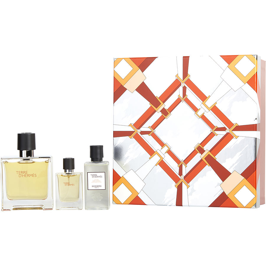 Parfum Spray 2.5 Oz & Aftershave Lotion 1.35 Oz & Parfum Spray 0.42 Oz Mini - Terre D'Hermes By Hermes Parfum Spray 2.5 Oz & Aftershave Lotion 1.35 Oz & Parfum Spray 0.42 Oz Mini - Terre D'Hermes By Hermes