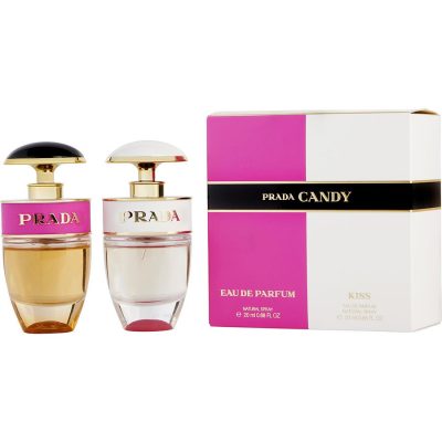 Prada Candy & Prada Candy Kiss And Both Are Eau De Parfum Spray 0.68 Oz - Prada Candy Variety By Prada