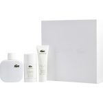 Pure Edt Spray 3.3 Oz & Deodorant Stick 2.4 Oz & Shower Gel 1.6 Oz - Lacoste Eau De Lacoste L.12.12 Blanc By Lacoste