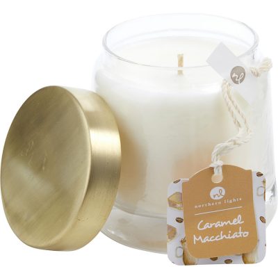 Scented Soy Glass Candle 10 Oz.  Combines Espresso Beans