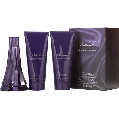 Set -Eau De Parfum Spray 3.4 Oz & Body Lotion 6.7 Oz & Shower Gel 6.7 Oz - Christian Siriano Intimate Silhouette By Christian Siriano