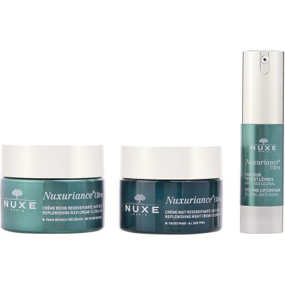 Travel Set: Rich Cream 50Ml + Night Cream 50Ml + Eye & Lip Contour 15Ml --3Pcs - Nuxe By Nuxe