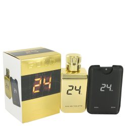 24 Gold The Fragrance Cologne By Scentstory Eau De Toilette Spray + 0.8 oz Mini EDT Pocket Spray