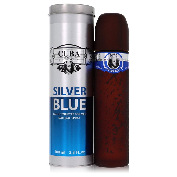 Cuba Silver Blue Cologne By Fragluxe Eau De Toilette Spray Cuba Silver Blue Cologne By Fragluxe Eau De Toilette Spray