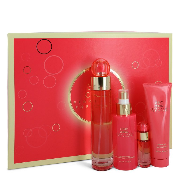 Perry Ellis 360 Coral Perfume By Perry Ellis Gift Set Perry Ellis 360 Coral Perfume By Perry Ellis Gift Set